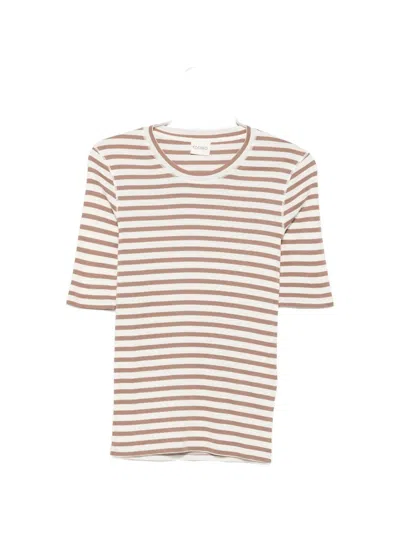 Closed Cotton Blend Striped T-shirt In Multi