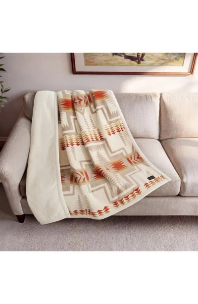 Pendleton Harding Printed Plush Throw In Multi