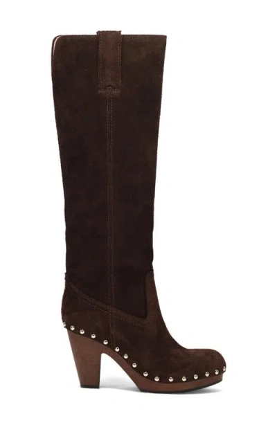 Frye Cindy Pull On Leather Boot In Brown