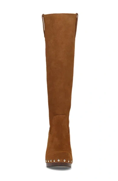 Frye Cindy Pull On Leather Boot In Brown