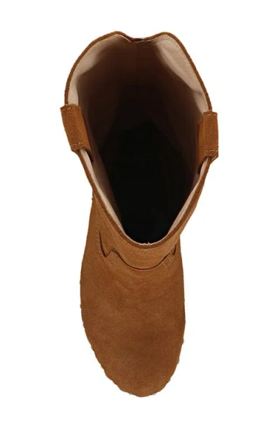 Frye Cindy Pull On Leather Boot In Brown