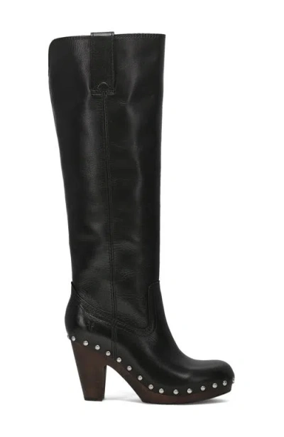 Frye Cindy Pull On Leather Boot In Black
