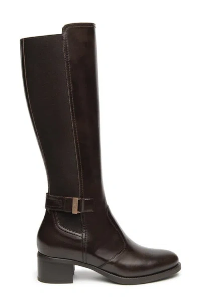 Nerogiardini Block Heel Leather Boot In Black