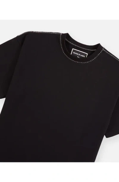 Paper Planes Terry T-shirt In Black