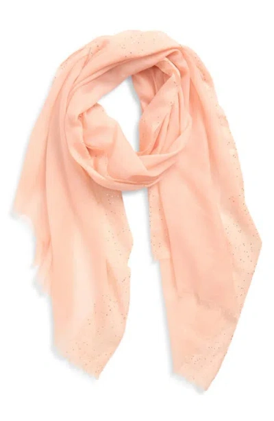 Echo Sequin Gauze Wool Wrap In Neutral