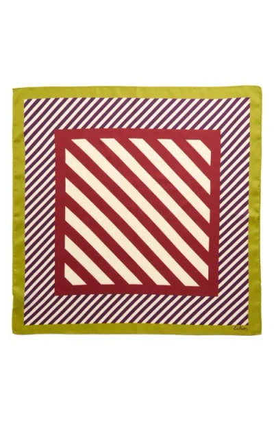 Echo Striped Silk Bandana In Multi