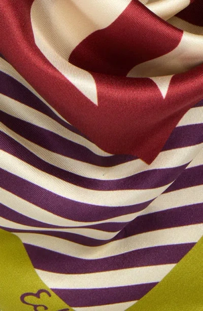 Echo Striped Silk Bandana In Multi