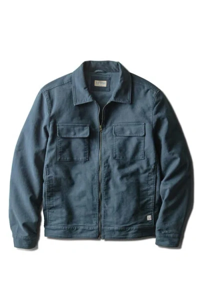 Marine Layer Flex Terry Traveler Jacket In Blue