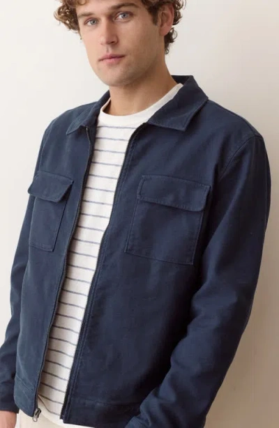 Marine Layer Flex Terry Traveler Jacket In Blue