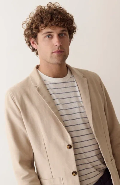 Marine Layer Flex Terry Blazer In Brown