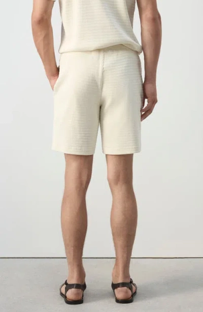 Mango Rib Knit Shorts In White