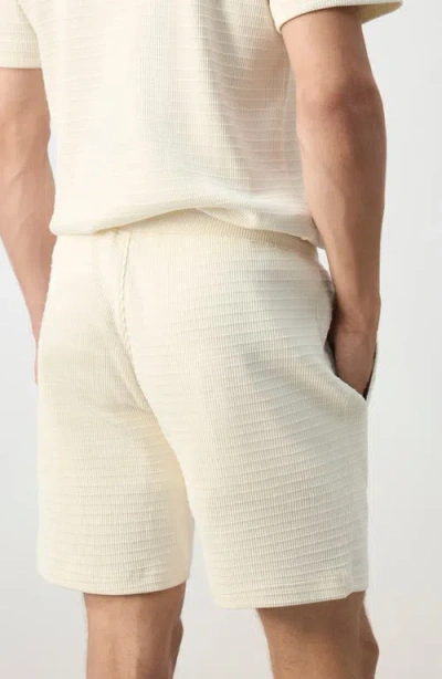 Mango Rib Knit Shorts In White