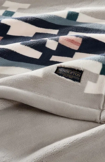 Pendleton Sandhills Printed Plush Throw In Brown