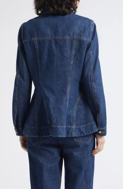 Marella Button-front Denim Jacket In Blue