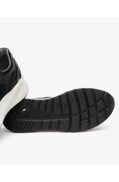 Nerogiardini Bungee Leather Sneaker In Black