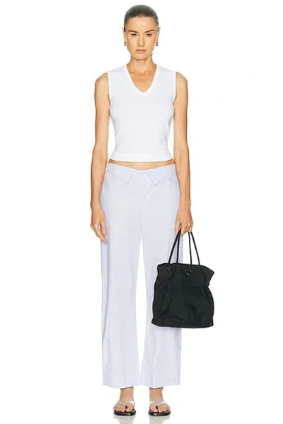 Deiji Studios Collar Point Pant In White