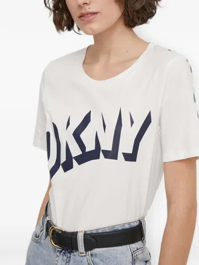 Dkny Logo-detail T-shirt In White