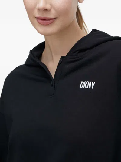 Dkny Button-placket Hoodie In Multi