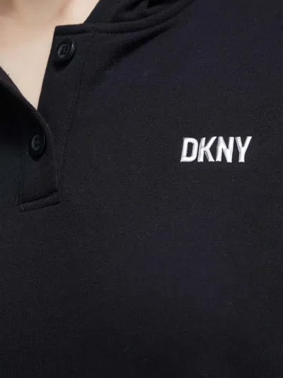 Dkny Button-placket Hoodie In Multi