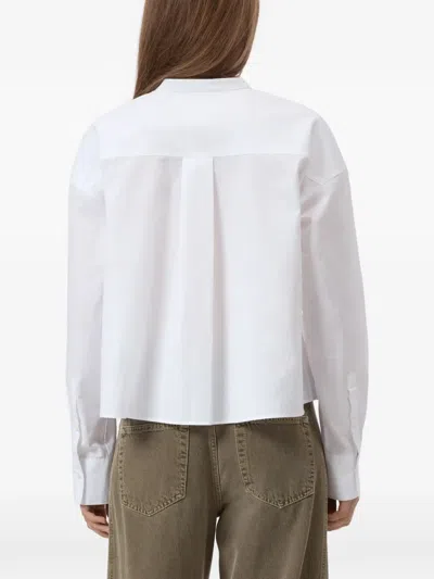 Closed A-line Shirt In White
