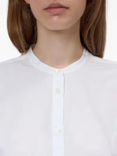 Closed A-line Shirt In White