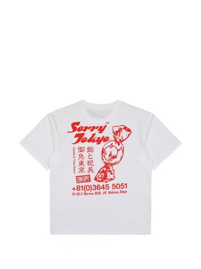 Edwin Graphic-print T-shirt In White