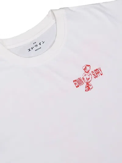 Edwin Graphic-print T-shirt In White