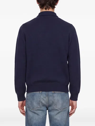 Lardini Wool-blend Zip-up Overshirt In Blue