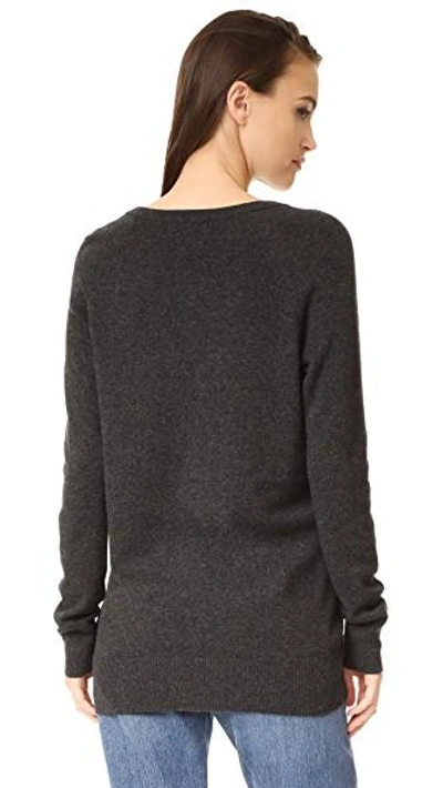 Shop Equipment Asher V Neck Sweater In Charcoal Heather Grey
