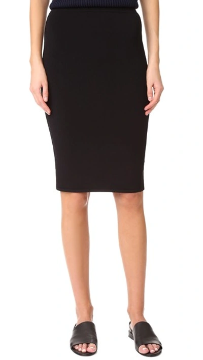 Shop Vince Jersey Skirt In Black