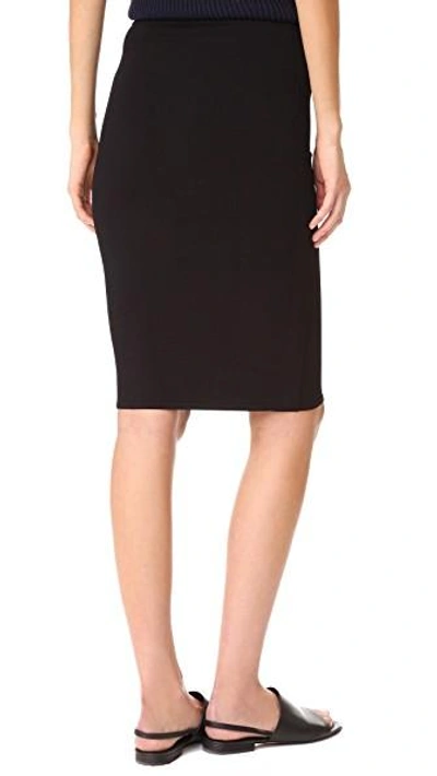 Shop Vince Jersey Skirt In Black