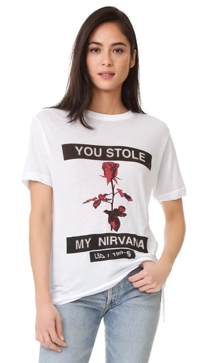 Ksubi Nirvana Rose Sheer Tee In White