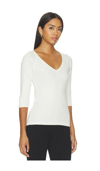 Bobi Vneck Elbow Sleeved Tee In Multi