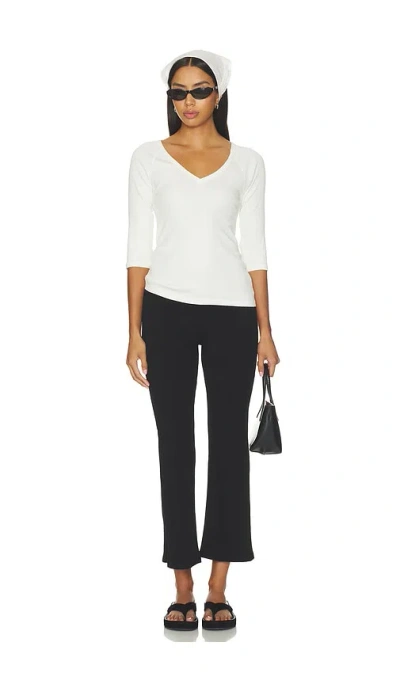 Bobi Vneck Elbow Sleeved Tee In Multi