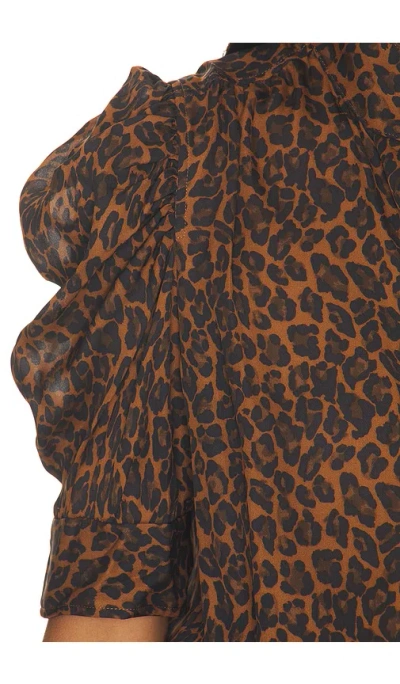 Frame The Gillian Top In Light Leopard Multi