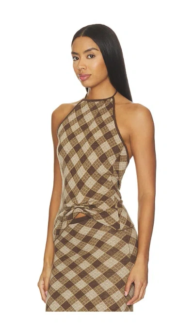 Aya Muse Kae Top In Brown