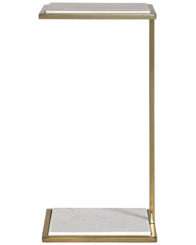 Uttermost Elevate Marble Drink Table In Gold