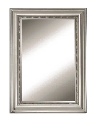 Uttermost Stuart Silver Beaded Mirror In Silver