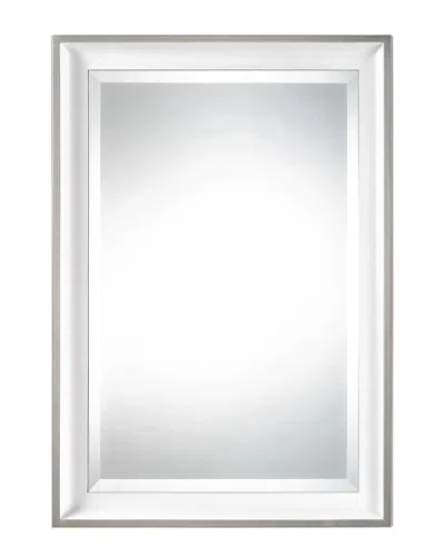 Uttermost Lahvahn White Silver Mirror In Gray