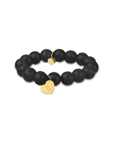 Jane Basch 14k Initial Bracelet In White