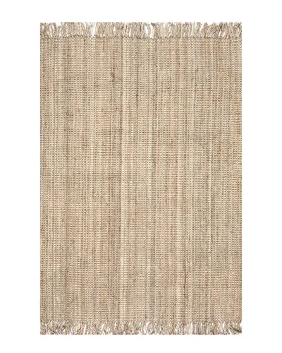 Nuloom Hand Woven Chunky Loop Jute Rug In Brown