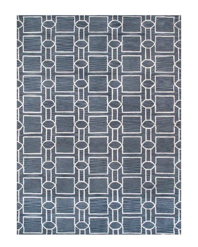 Pasargad Home Pasargad Transitional Hand-tufted Rug In Blue