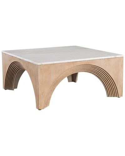 Statements By J Paxton Marble Top Rectangular Coffee Table In Multi