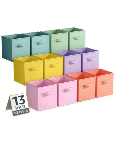 Sorbus 13in 12 Pack Storage Bins In Multi