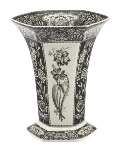 Spode Heritage Hexagonal Vase In Black