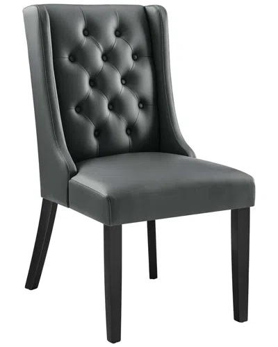 Modway Baronet Button Tufted Vegan Leather Dining In Black