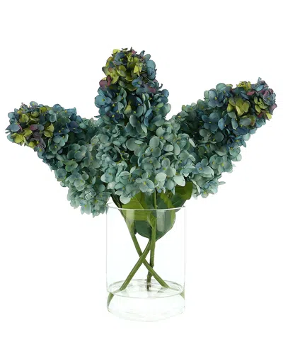 Creative Displays Blue Cone Shaped Hydrangea Display In Green
