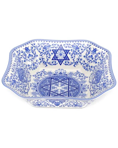 Spode Judaica Collection 9.75in Square Serving Dish In Blue