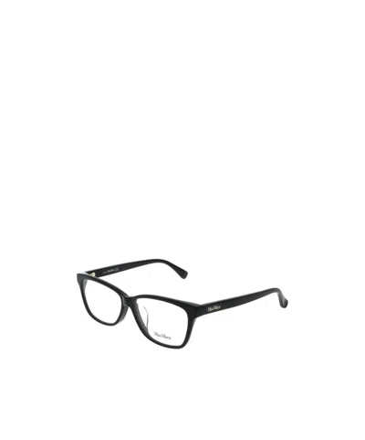 Max Mara Rectangular Frame Glasses In Black
