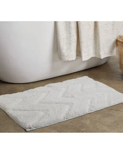 Moda At Home Chevron Bath Mat In White